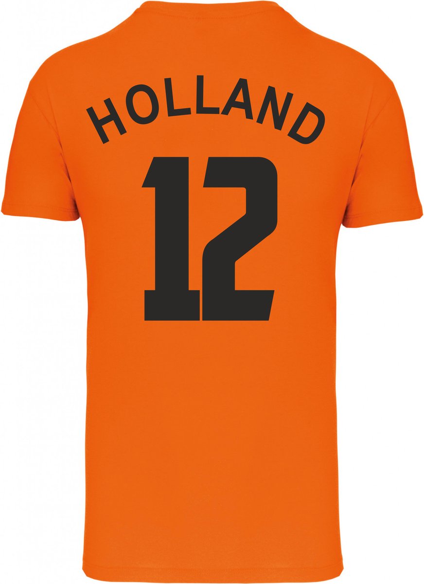 T-shirt Holland 12 | Oranje Holland Shirt | WK 2022 Voetbal | Nederlands Elftal Supporter | Oranje | maat 5XL
